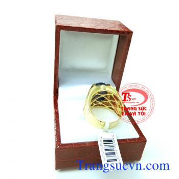 Nhẫn nam saphir vàng tây đẹp