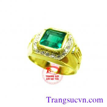 Nhẫn nam vàng tây 18k,mệnh hỏa