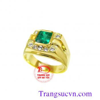 Nhẫn nam ngọc lục bảo
