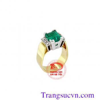 Nhẫn nữ vàng tây emerald