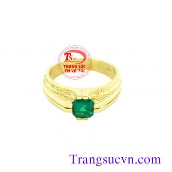 Nhẫn nữ emerald thiên nhiên