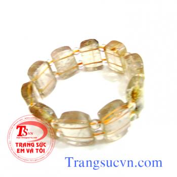 Vòng tay nam tính thạch anh tóc
