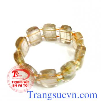 Vòng tay nam tính thạch anh tóc