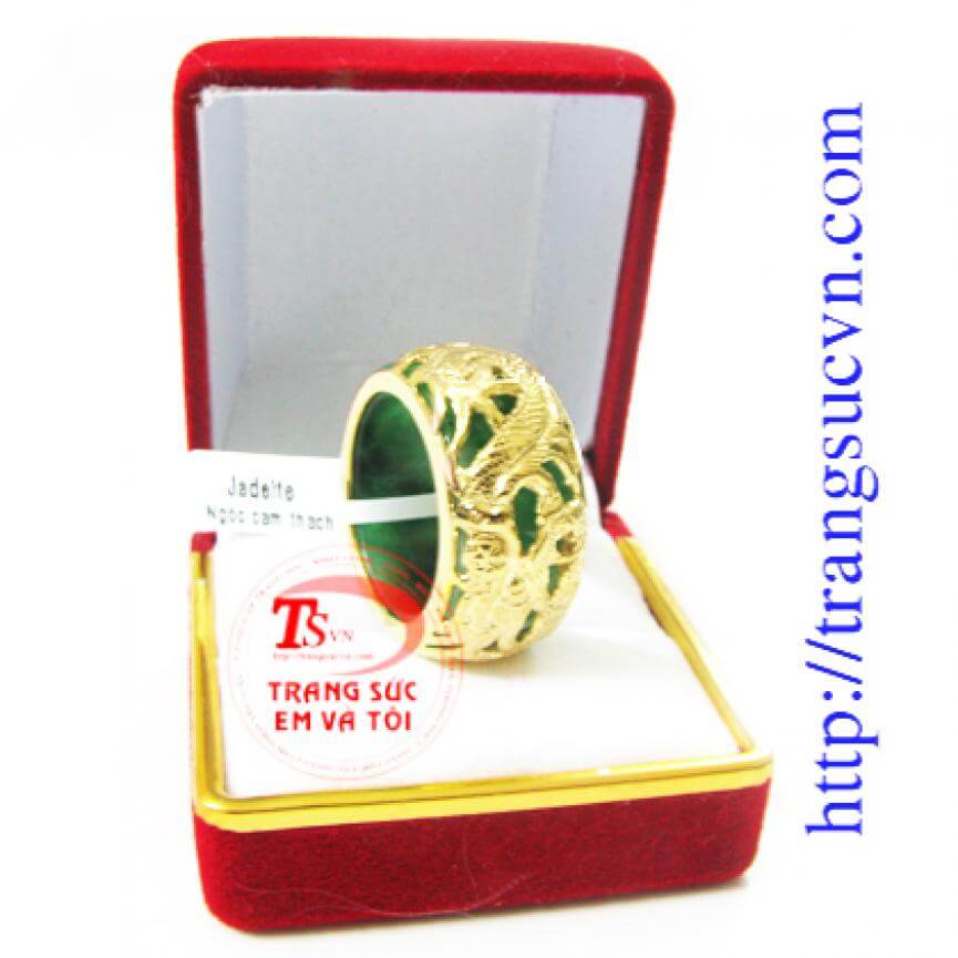 Nhẫn nam rồng ngọc jadeite