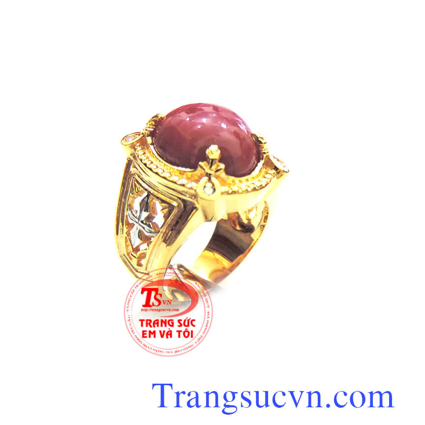 Bán và đặt Chiếc nhẫn vàng nam ruby thiên nhiên có giấy kiểm định bán toàn quốc,Uy tín, chất lượng và thanh toán an toàn tại việt nam