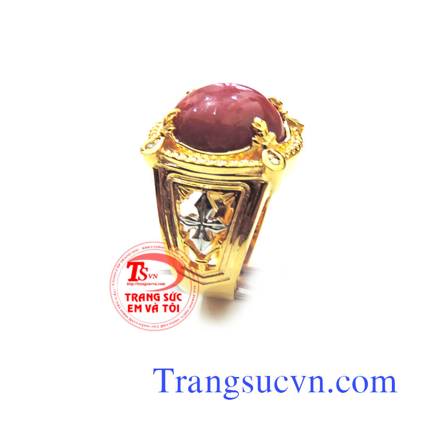 Bán và đặt Chiếc nhẫn vàng nam ruby thiên nhiên có giấy kiểm định bán toàn quốc,Uy tín, chất lượng và thanh toán an toàn tại việt nam