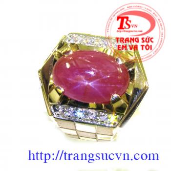 Nhẫn nam ruby sao đẹp