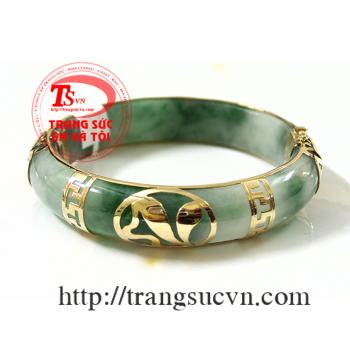 Vòng cẩm thạch, Jadeite, dát vàng