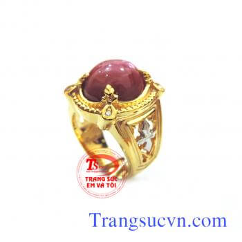 Chiếc nhẫn vàng nam ruby