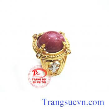 Bán và đặt Chiếc nhẫn vàng nam ruby thiên nhiên có giấy kiểm định bán toàn quốc,Uy tín, chất lượng và thanh toán an toàn tại việt nam