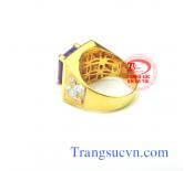 Nhẫn nam thạch anh tím