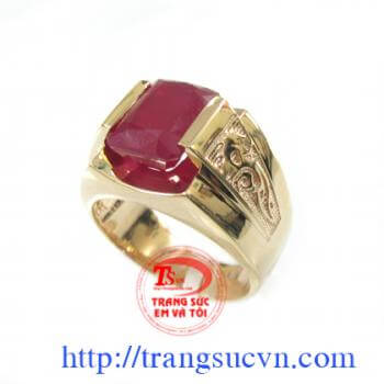 Nhẫn nam ruby thăng tiến