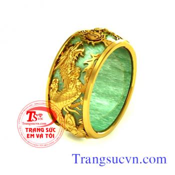 Nhẫn ngọc rồng vàng 18k