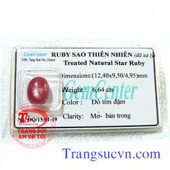 Ruby thiên nhiên đã xử lý