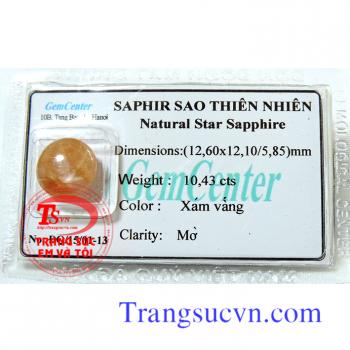 Đá quý saphir vàng sao vàng