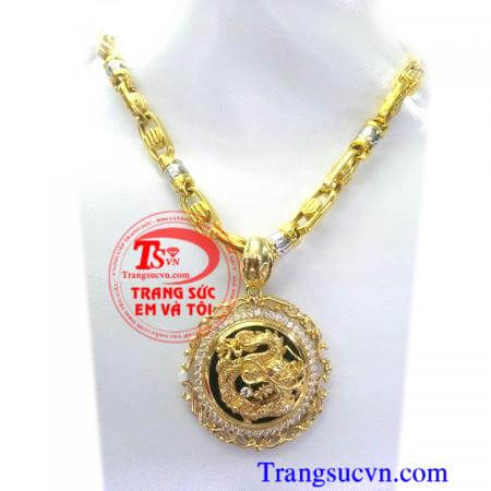 Mặt dây rồng chầu,Bộ Mặt dây chuyền rồng đẹp