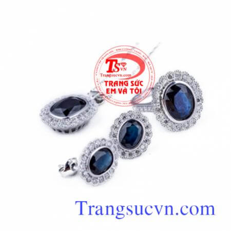 Bộ trang sức đá quý saphir