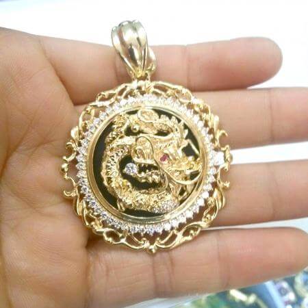 Bộ dây chuyền rồng vàng