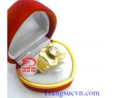 Nhẫn nam kiểu kim vàng