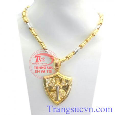Bộ dây chuyền nam đẹp vàng