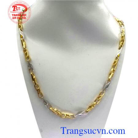 Dây chuyền vàng kiểu ý đẹp và sang trọng kết hợp cùng mặt dây chuyền nam,nhẫn nam đẹp vàng tây,Vàng đảm bảo chất lượng và uy tín