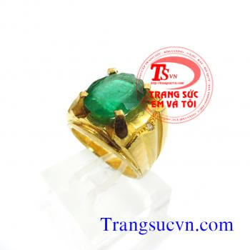 Nhẫn nam emerald vàng ta