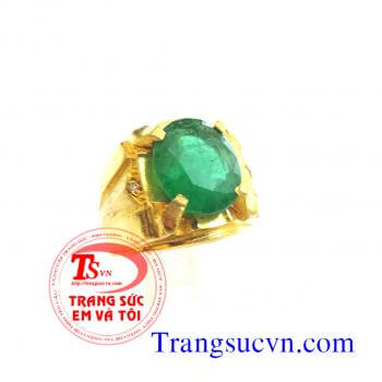 Nhẫn nam emerald vàng ta