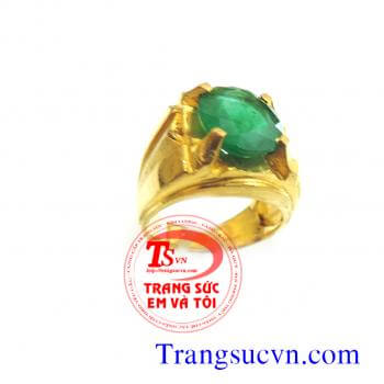 Nhẫn nam emerald vàng ta