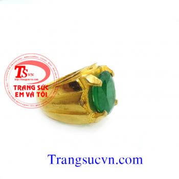 Nhẫn nam emerald vàng ta