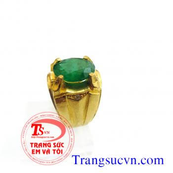Nhẫn nam emerald vàng ta