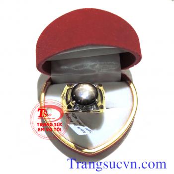 Nhẫn vàng 14k sapphire sao đẹp dàng cho nam hộ mệnh,nhẫn có bảo hành 1 năm,có giấy kiểm định đá và vàng,giao nhẫn toàn quốc đặt nhãn theo yêu cầu