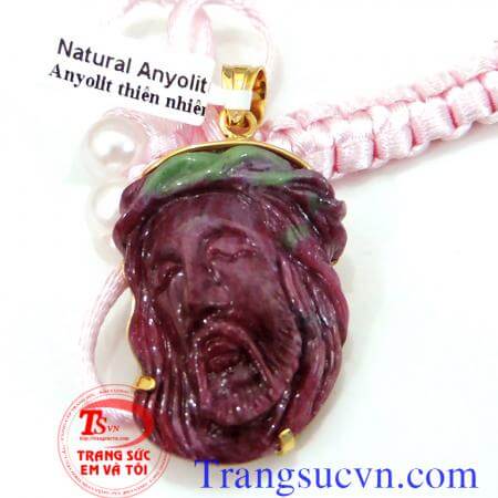 Mặt Chúa Giê Su Ki Tô đá quý bọc vàng 18k bảo hành 1 năm,vàng đảm bảo,giấy kiểm định đá quý,Giao hàng tận nơi- thanh toán an toàn