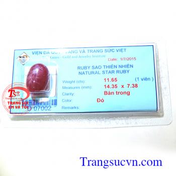 Ruby sao đỏ việt