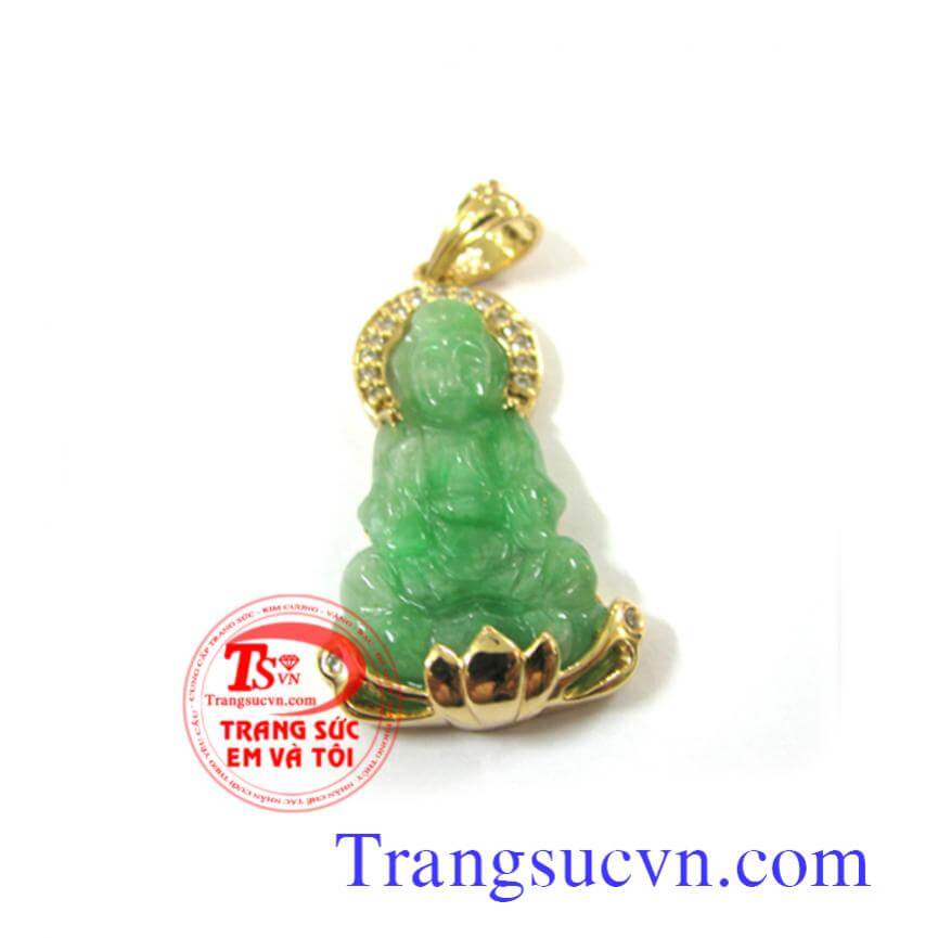 Phật ngọc Jadeite vàng 18k
