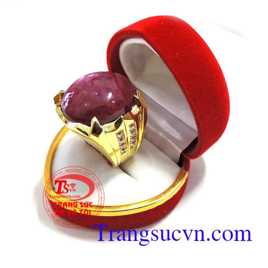 Nhẫn vàng ruby giá tốt vàng đảm bảo chất lượng,đá ruby có kiểm định,nhẫn nam vàng tây gắn đá quý dành cho nam thanh toán an toàn