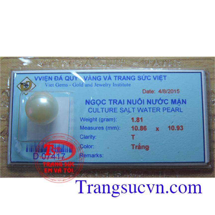 Ngọc trai trắng 10 ly