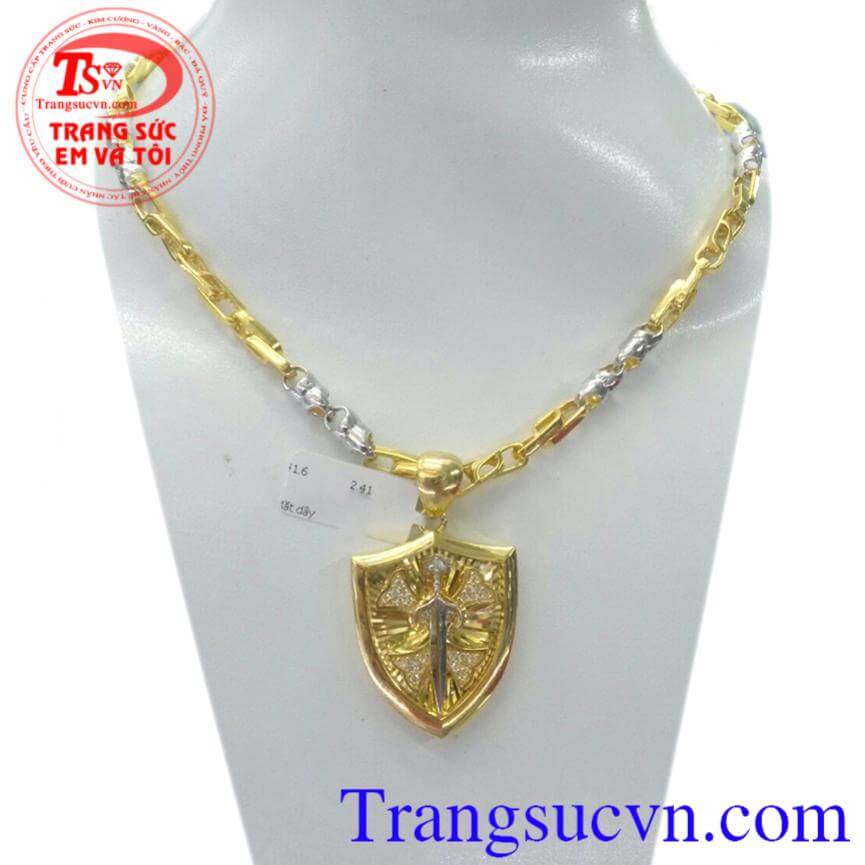Mặt dây chuyền vàng khiên