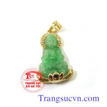 Phật ngọc Jadeite vàng 18k