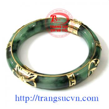 Vòng ngọc chữ Hán vàng 18k, vòng cẩm thạch tự nhiên, vòng tay dành cho nữ phù hợp làm quà tặng trong dịp sinh nhật và lễ tết
