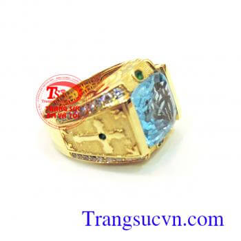 Nhẫn nam topaz xanh nước biển có giấy kiểm định đá quý và vàng kèm theo nhẫn nam topaz,bán nhẫn nam topaz toàn quôc,được đặt nhẫn nam topaz Nhẫn nam topaz xanh nước biển có giấy kiểm định đá quý và vàng kèm theo nhẫn nam topaz,bán nhẫn nam topaz toàn quôc