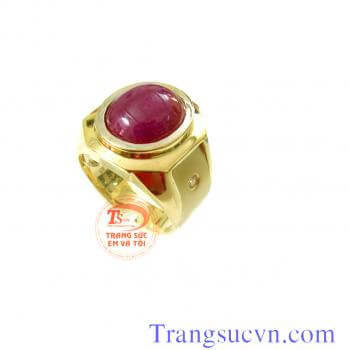 Nhẫn ruby đỏ vàng 18k