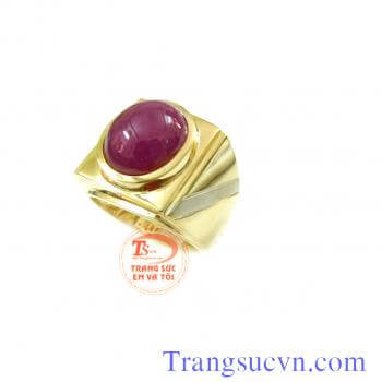 Nhẫn nam vàng 18k ruby