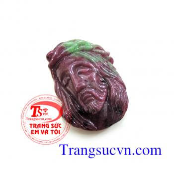 Mặt Chúa Giê Su đá quý thiên nhiên,mặt Đức Chúa Giê su Ki tô đá quý tự nhiên chế tác theo yêu cầu,bọc vàng 10k 12k 14k 18k