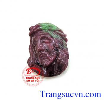 Mặt Chúa Giê Su đá quý thiên nhiên,mặt Đức Chúa Giê su Ki tô đá quý tự nhiên chế tác theo yêu cầu,bọc vàng 10k 12k 14k 18k