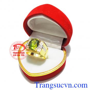 Nhẫn peridot vàng 10k