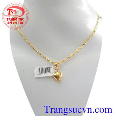 Bộ mặt dây chuyền trái tim