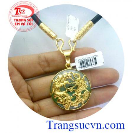 Bộ dây cao su bọc vàng mặt rồng ngọc