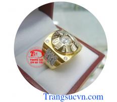 Nhẫn nam hợp đồng hồ vàng