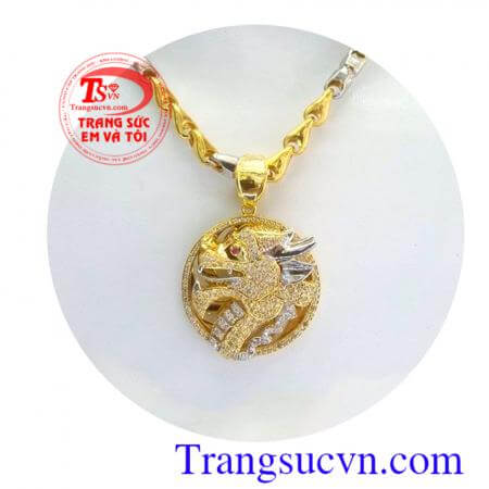 Bộ Dây chuyền mặt rồng nổi 3D