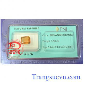 Đá Sapphire vàng sậm